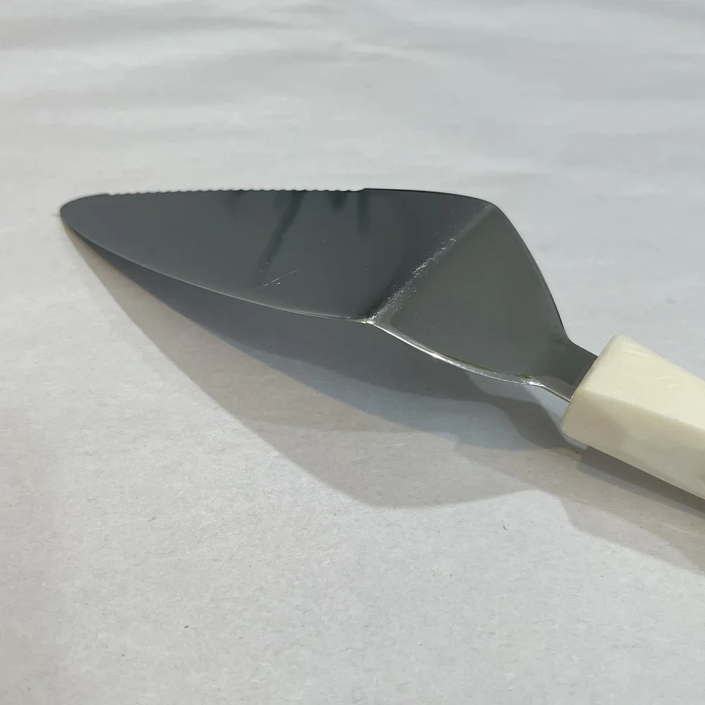Cutco 1754 Slice N Serve Spatula Knife Cake Pie Server Pearl White Handle USA